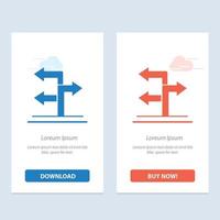 flecha dirección navegación azul y rojo descargar y comprar ahora plantilla de tarjeta de widget web vector