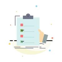 checklist check expertise list clipboard Flat Color Icon Vector