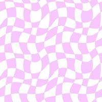 Groovy retro hippie seamless pattern checkerboard for print design. Vintage background. vector