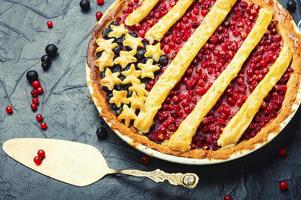 American berry pie. photo