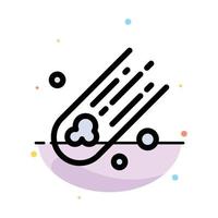 Asteroid Comet Space Abstract Flat Color Icon Template vector