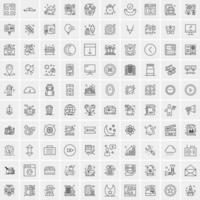 100 iconos de negocios para web y material impreso vector