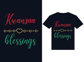 Kwanzaa Blessings illustrations for print-ready T-Shirts design vector