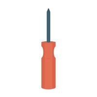 screwdriver with red handle vector