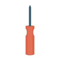 screwdriver with red handle vector