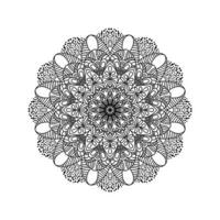Mandala Pattern Stencil doodles sketch good mood vector