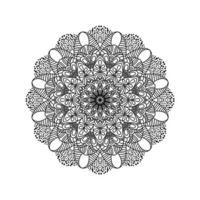 Mandala Pattern Stencil doodles sketch good mood vector