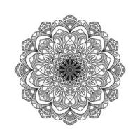 Mandala Pattern Stencil doodles sketch good mood vector