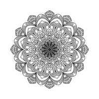 Mandala Pattern Stencil doodles sketch good mood vector