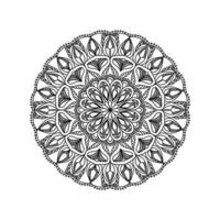 Mandala Pattern Stencil doodles sketch good mood vector