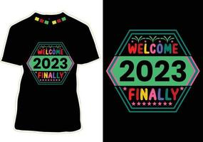 New Year T-shirt Design vector