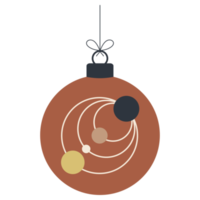 bola de adorno navideño estilo boho png