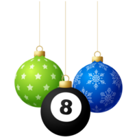 billiard sport christmas ball bauble isolated png