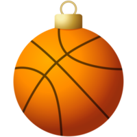 basquete esporte bola de natal bugiganga isolada png