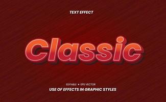 texto clásico: efectos de texto en 3D que se pueden usar a través de la configuración de estilo gráfico vector