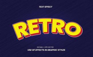 Retro Text - 3D Text Effects That Can Be Used Through Graphic Style Settings vector