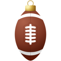 american football sport christmas ball bauble isolated png