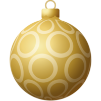 bola de navidad dorada adorno colgante de lujo png