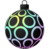 boule de noël holographique graphique isolé png