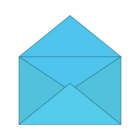 Blue envelop paper png