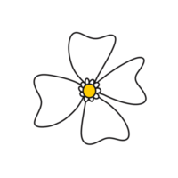 flor blanca retro png