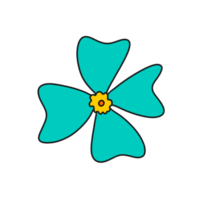 flor retrô menta png