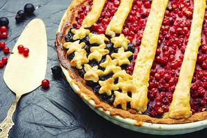 American berry pie. photo