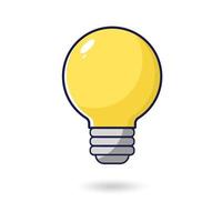 Light bulb icon, simple icon, lamp vector. vector