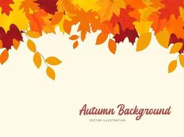 Autumn Falling Leaves Background vector