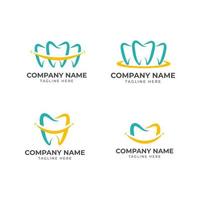una colección de logo dental vector