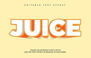 Juice editable text effect template vector