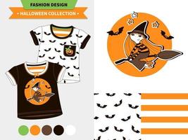 conjunto de moda de halloween. vector