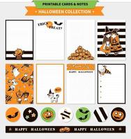 conjunto imprimible vectorial de halloween. vector