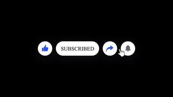 Subscribe and Reminder Button Animation. youtube subscribe button animation. video