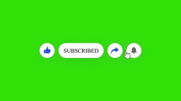 Subscribe and Reminder Button Animation. youtube subscribe button animation. video