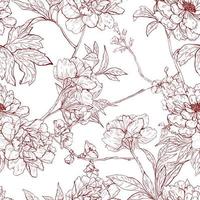 Floral pattern with flowers. vector