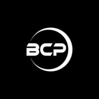 BCP letter logo design in illustration. Vector logo, calligraphy designs for logo, Poster, Invitation, etc.