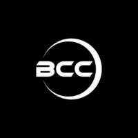 BCC letter logo design in illustration. Vector logo, calligraphy designs for logo, Poster, Invitation, etc.