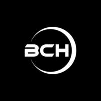 diseño del logotipo de la letra bch en la ilustración. logotipo vectorial, diseños de caligrafía para logotipo, afiche, invitación, etc. vector