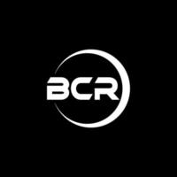 diseño de logotipo de letra bcr en ilustración. logotipo vectorial, diseños de caligrafía para logotipo, afiche, invitación, etc. vector