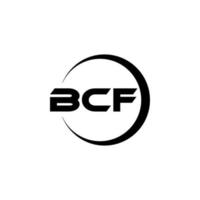 diseño de logotipo de letra bcf en ilustración. logotipo vectorial, diseños de caligrafía para logotipo, afiche, invitación, etc. vector