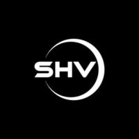 diseño del logotipo de la letra shv en la ilustración. logotipo vectorial, diseños de caligrafía para logotipo, afiche, invitación, etc. vector