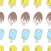 Seamless pattern with ice cream. Vector illustration.