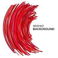 Abstract background with red colorful curved lines in a chaotic order. Colored lines with place for your text on a white background. vector