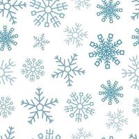 Seamless background with snowflakes. Christmas and New Year decoration elements. Vector illustration.