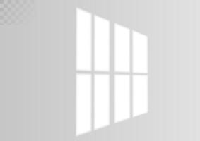Window and blinds shadow. Realistic light effect of shadows and natural lighting. Vector illustration