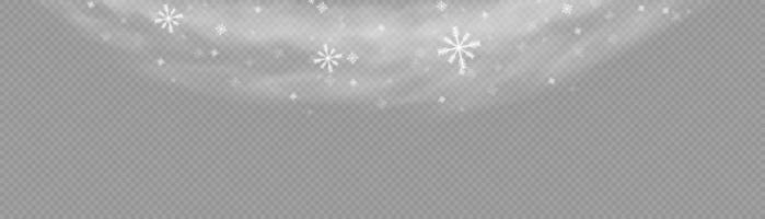 nieve y viento. elemento decorativo degradado blanco.ilustración vectorial. invierno y nieve con niebla. viento y niebla. vector