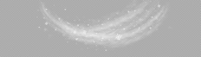 nieve y viento. elemento decorativo degradado blanco.ilustración vectorial. invierno y nieve con niebla. viento y niebla. vector