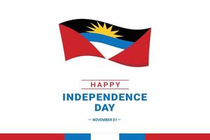 día de la independencia de antigua y barbuda vector