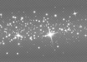 efecto de luz especial de brillo de chispas blancas. destellos vectoriales. efecto de partículas de polvo mágico brillante. chispas de polvo de estrellas vector